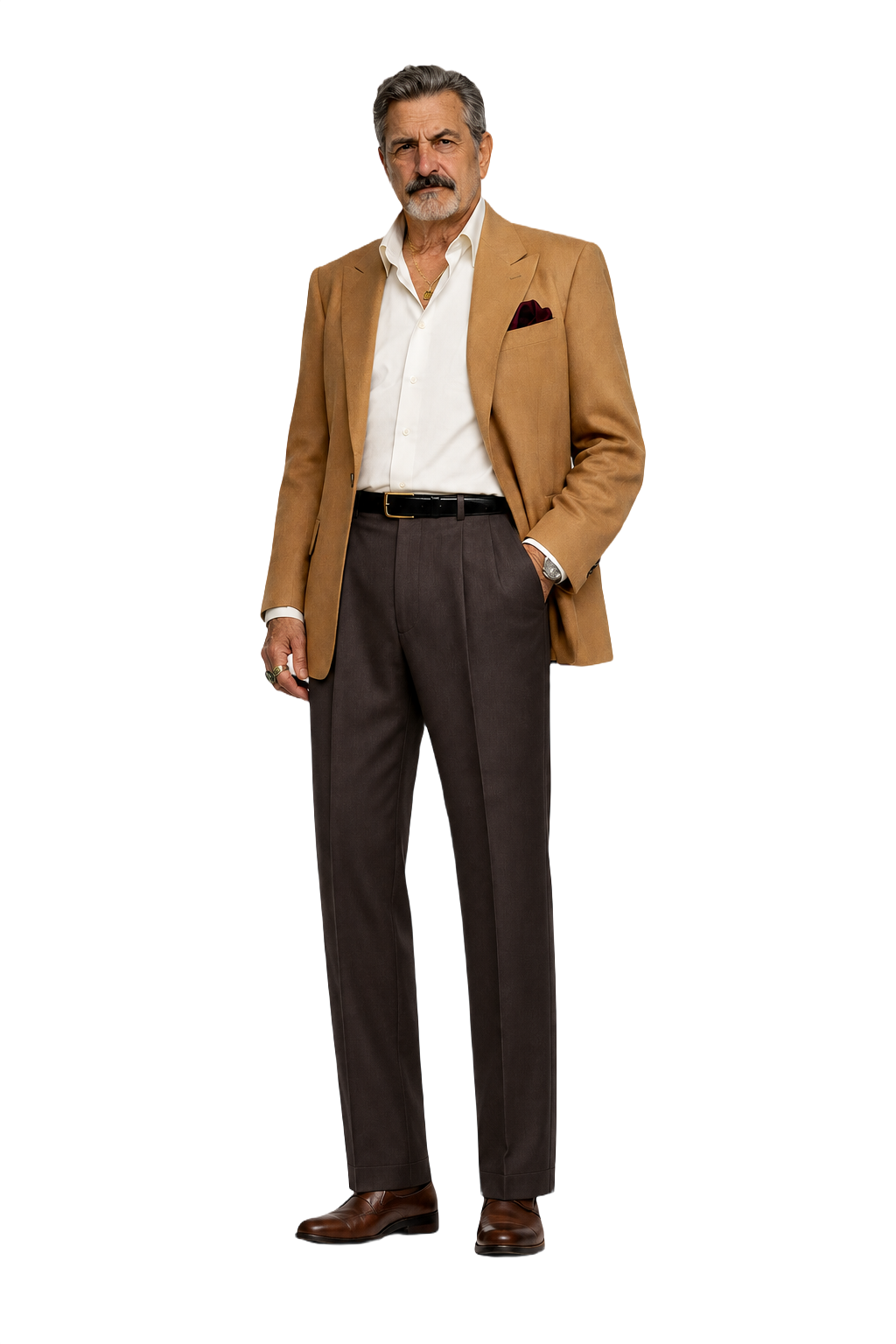 1970s Brown Wool Trousers - Model