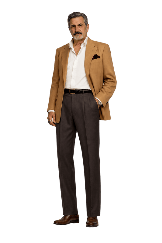 1970s Brown Wool Trousers - Model