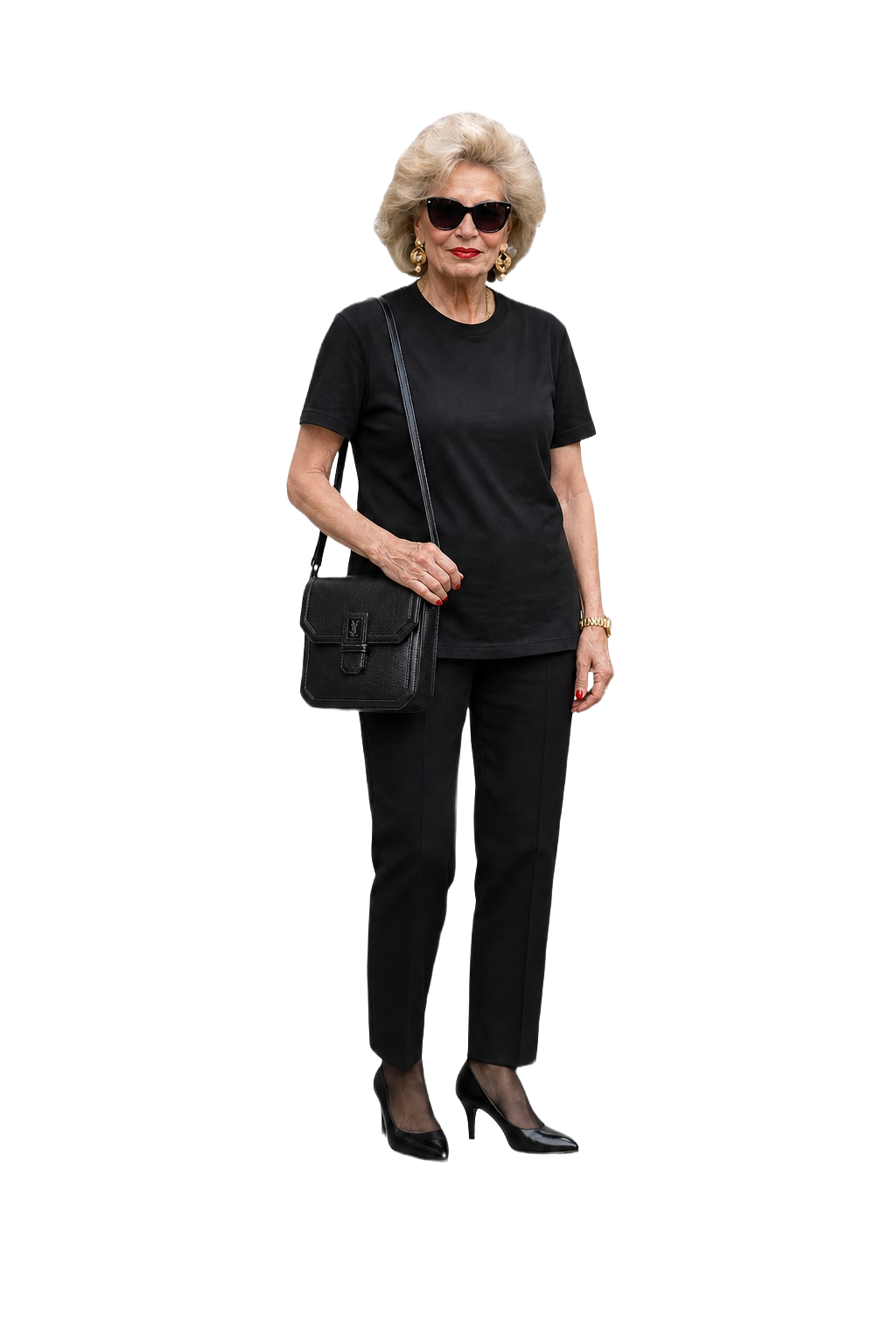 1980s Black Leather Bag - Model