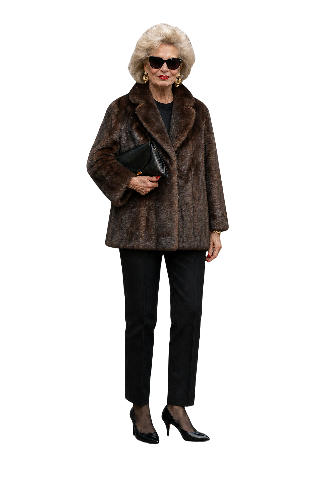 1980s Dark Brown Fur Coat - Model