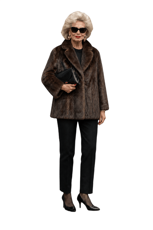 1980s Dark Brown Fur Coat - Model
