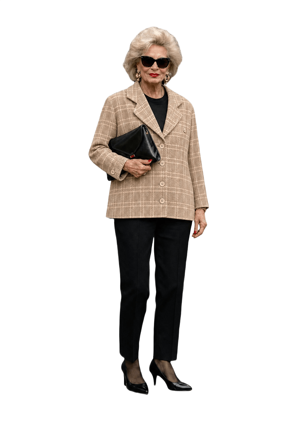 1980s Beige Wool Blazer - Model