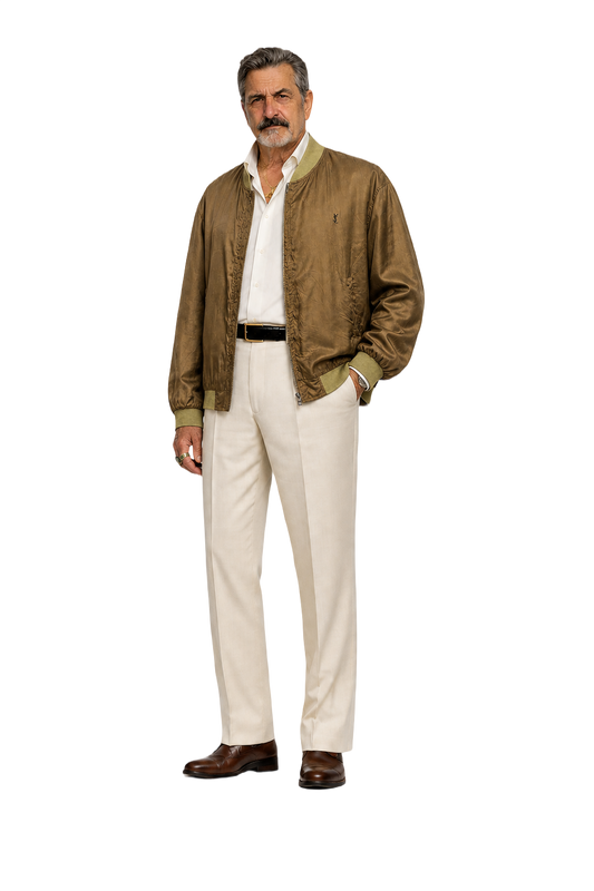 1980s Olive Nylon Jacket - Model