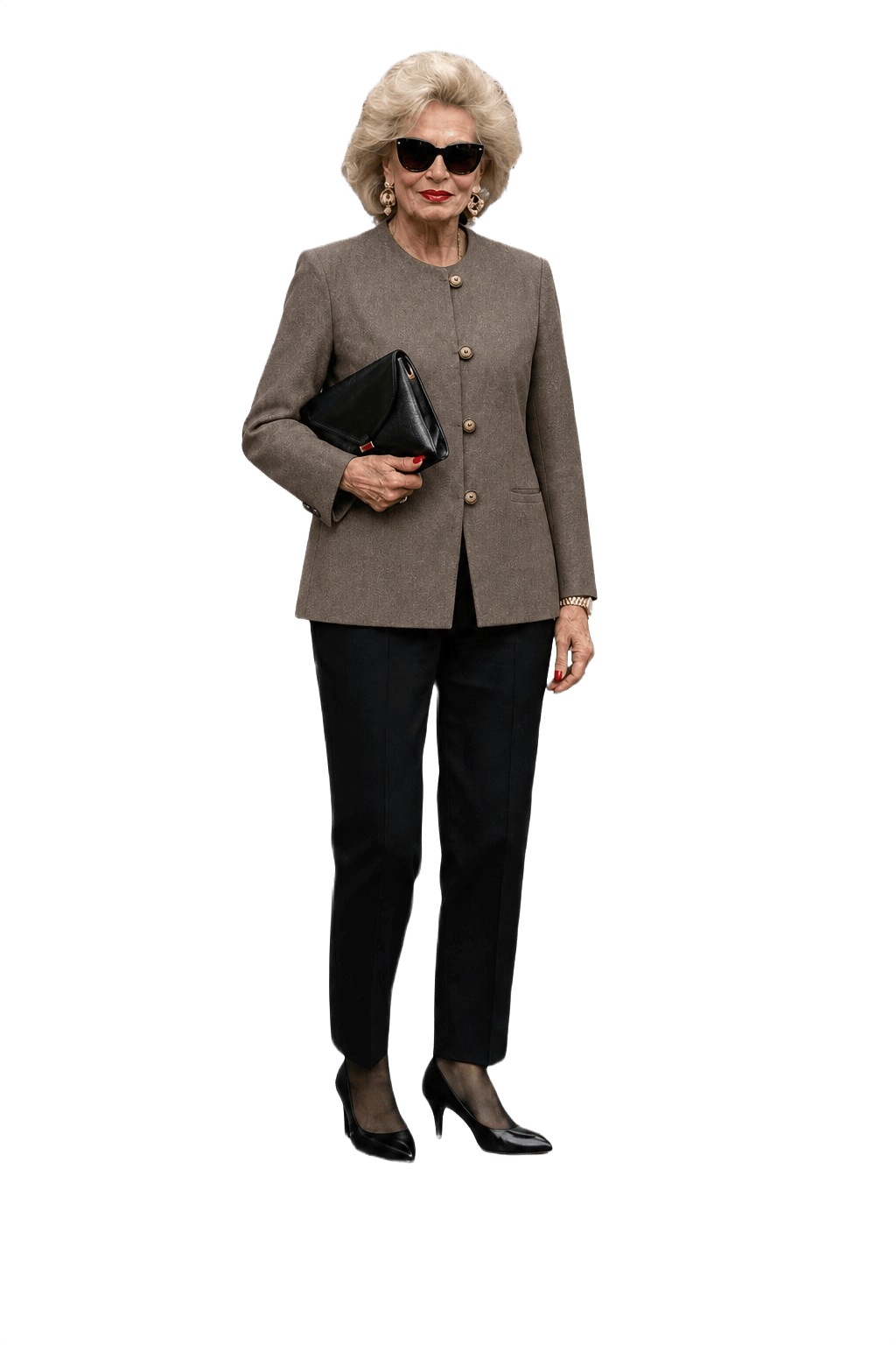 1980s Brown Wool Blazer - Model