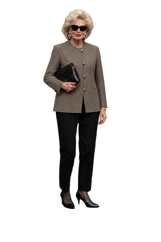 1980s Brown Wool Blazer - Model