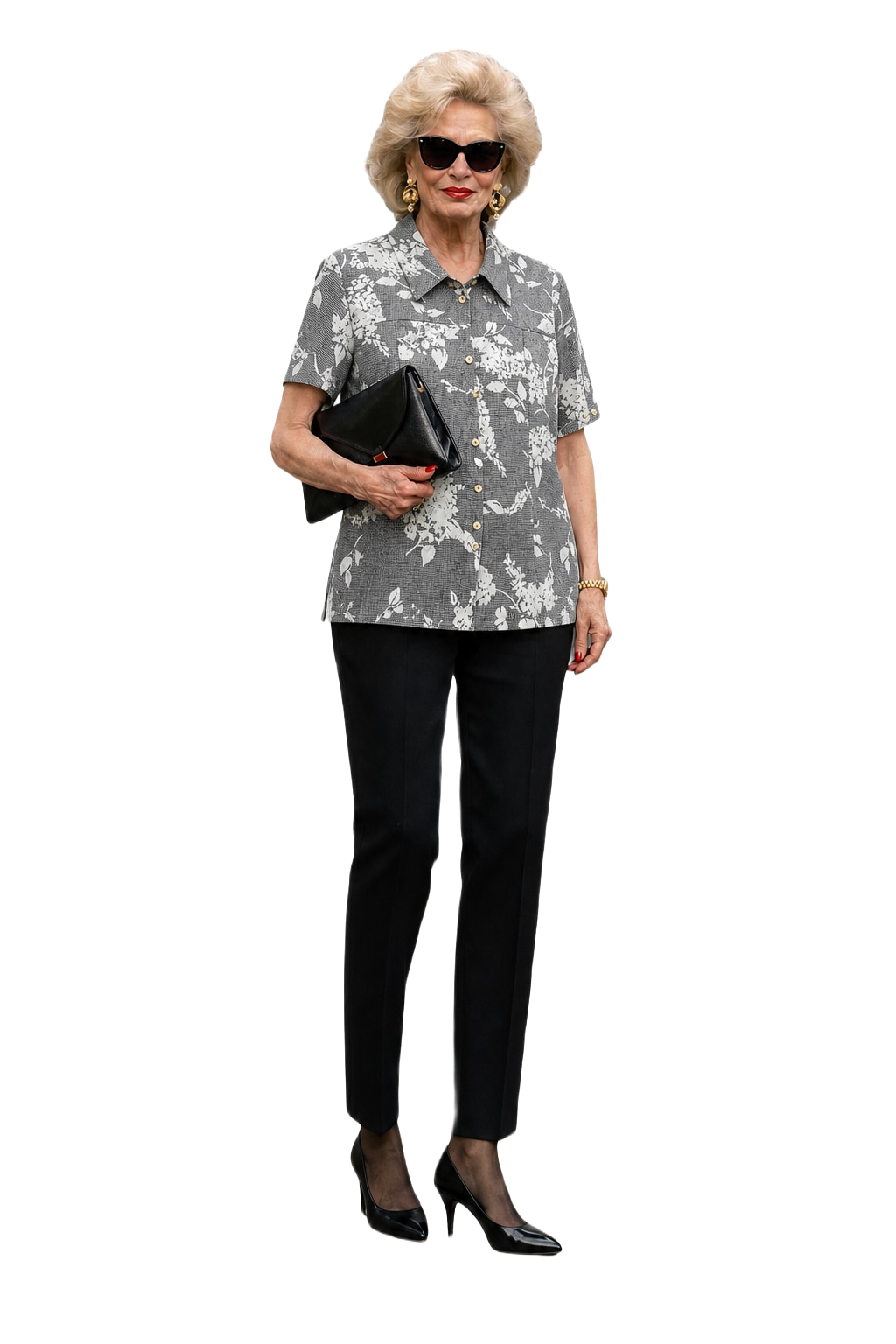 1980s Grey Cotton Shirt - Model