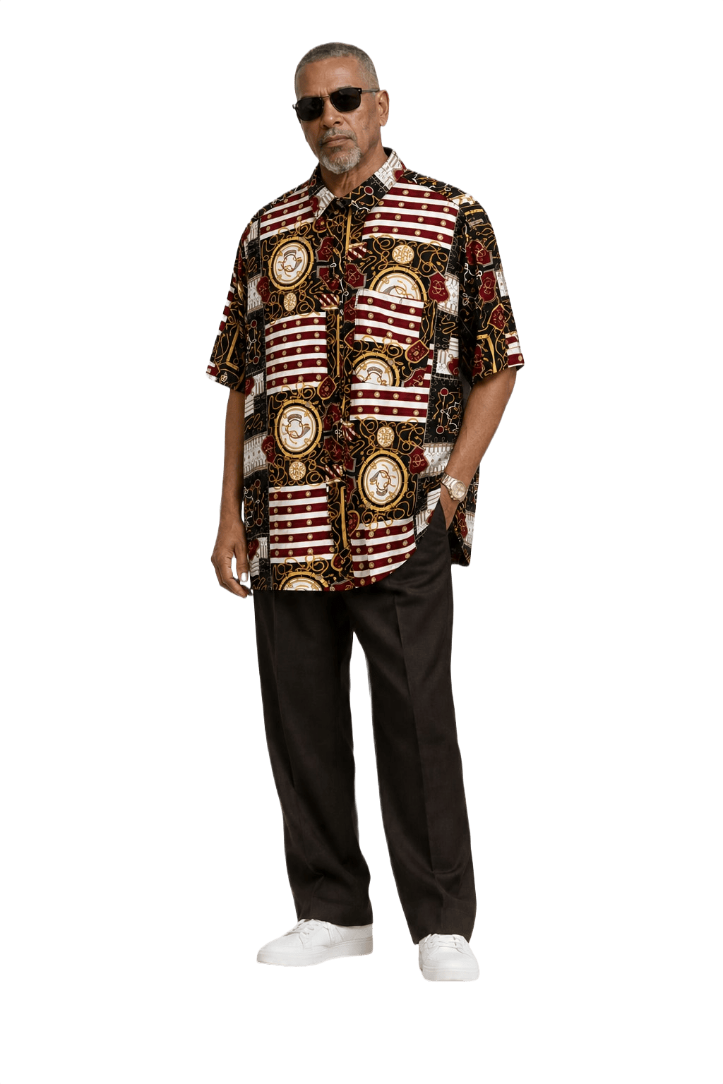 1990s Black Cotton Shirt - Model