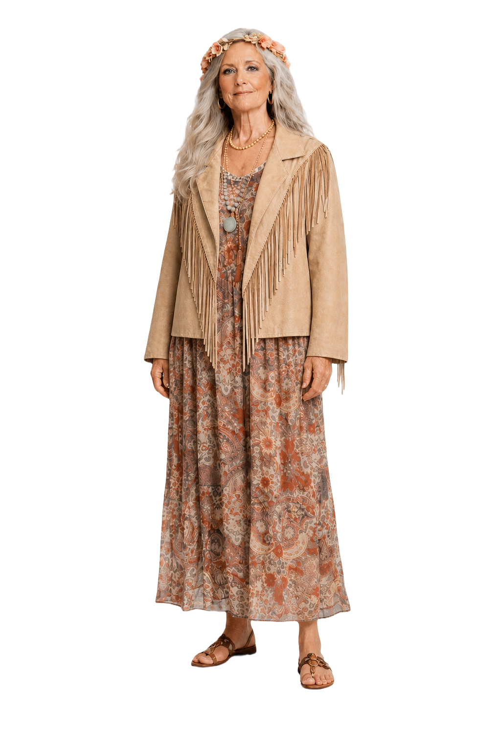 1970s Light Brown Suede Jacket - Model