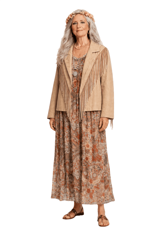 1970s Light Brown Suede Jacket - Model