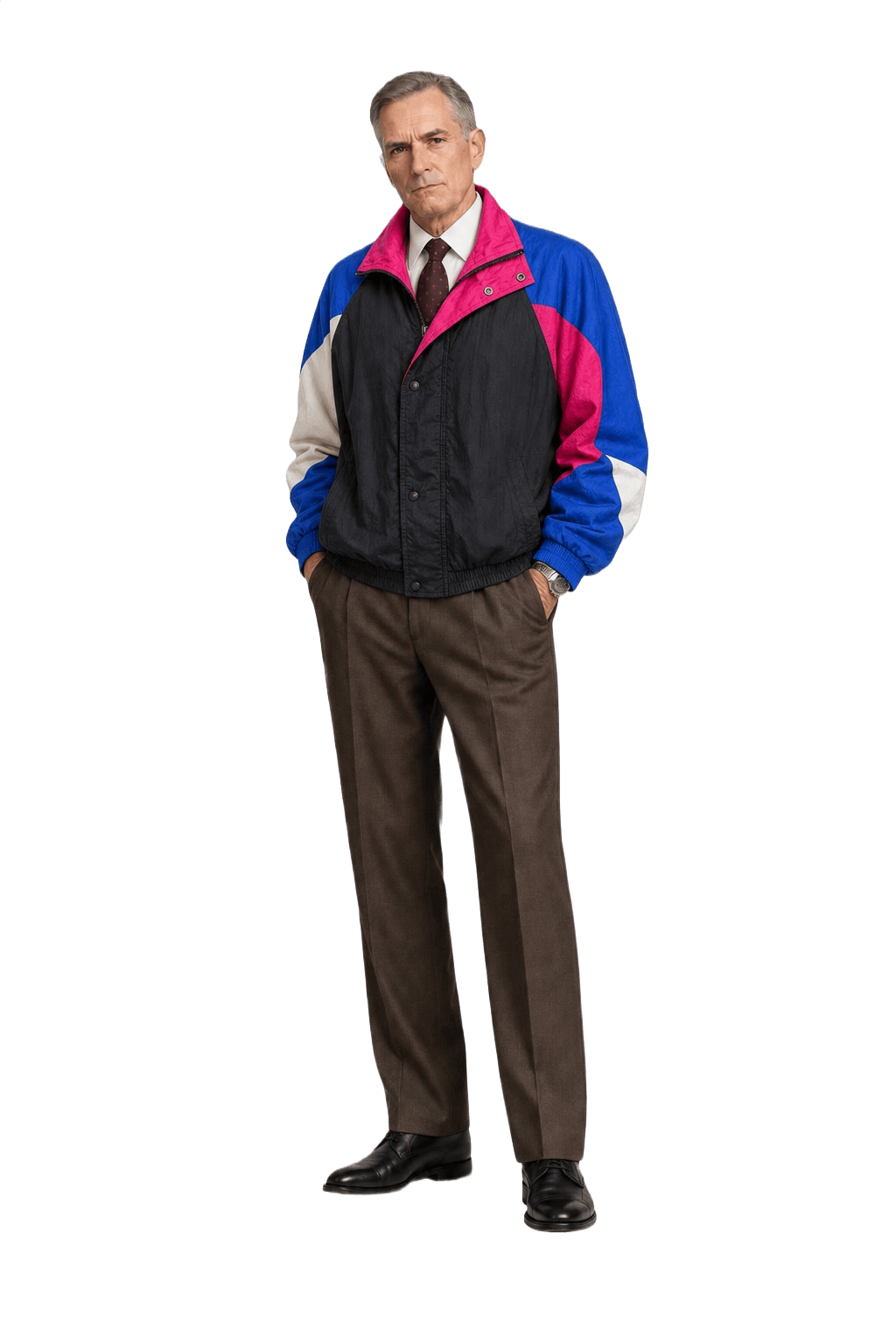 1990s Black Nylon Jacket - Model