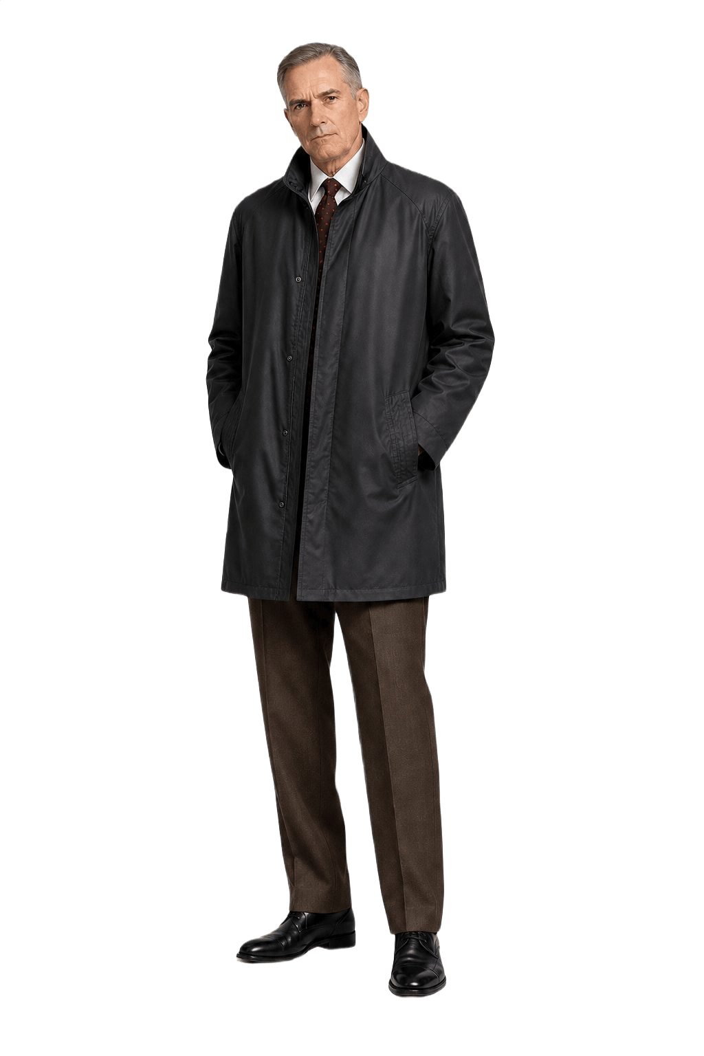 1990s Black Nylon Coat - Model