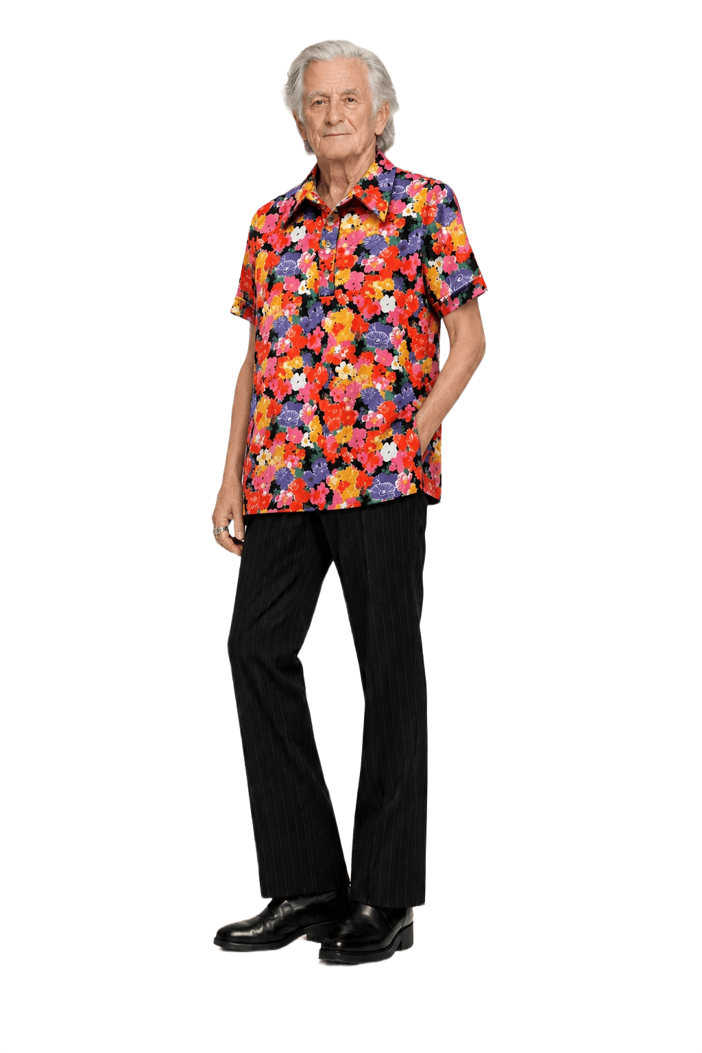 1970s Multicolor Smooth Shirt - Model