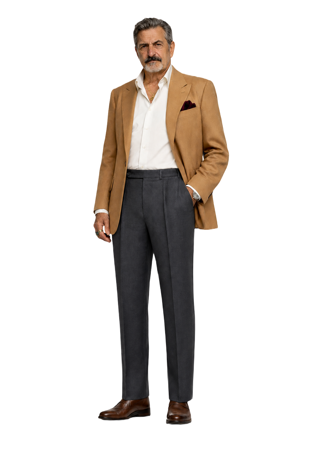 1960s Black Wool Trousers - Model