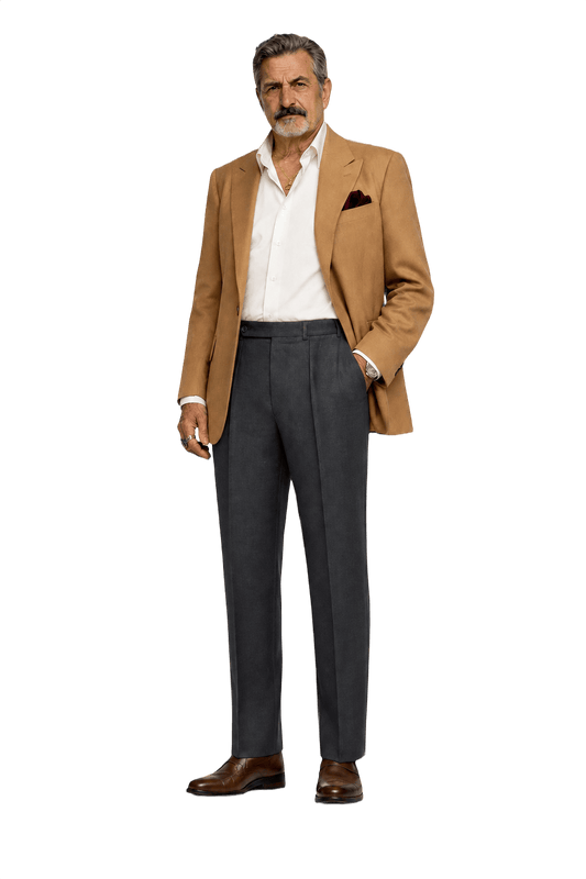 1960s Black Wool Trousers - Model