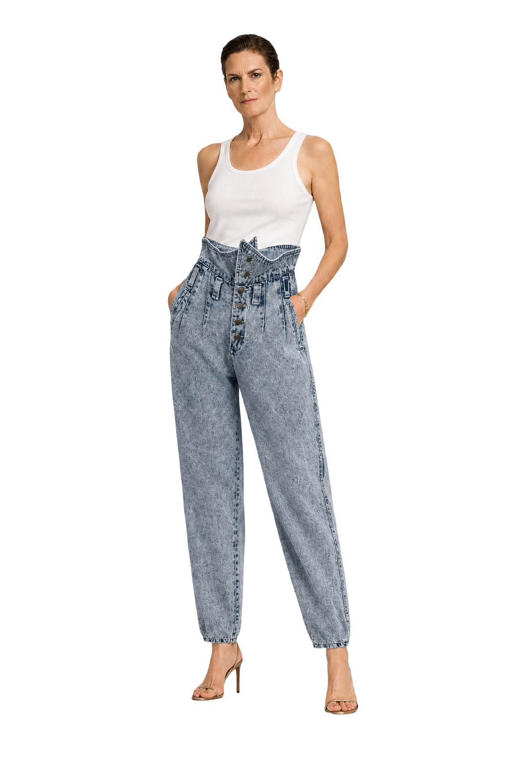 1990s Light Blue Denim Jeans - Model