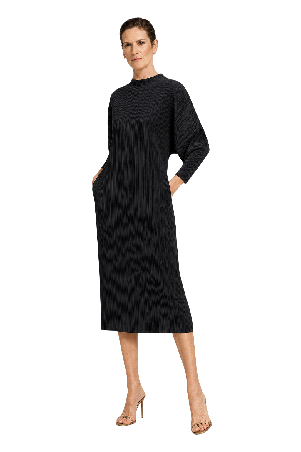 1990s Black Unknown Dress - Model