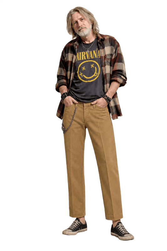 1990s Beige Cotton Blend Pants - Model