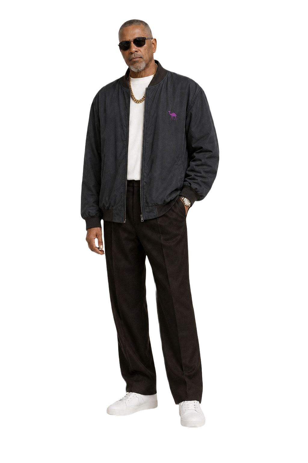 1990s Black Nylon Windbreaker - Model