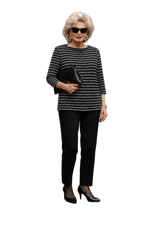 1980s Black Terrycloth Sweater - Model