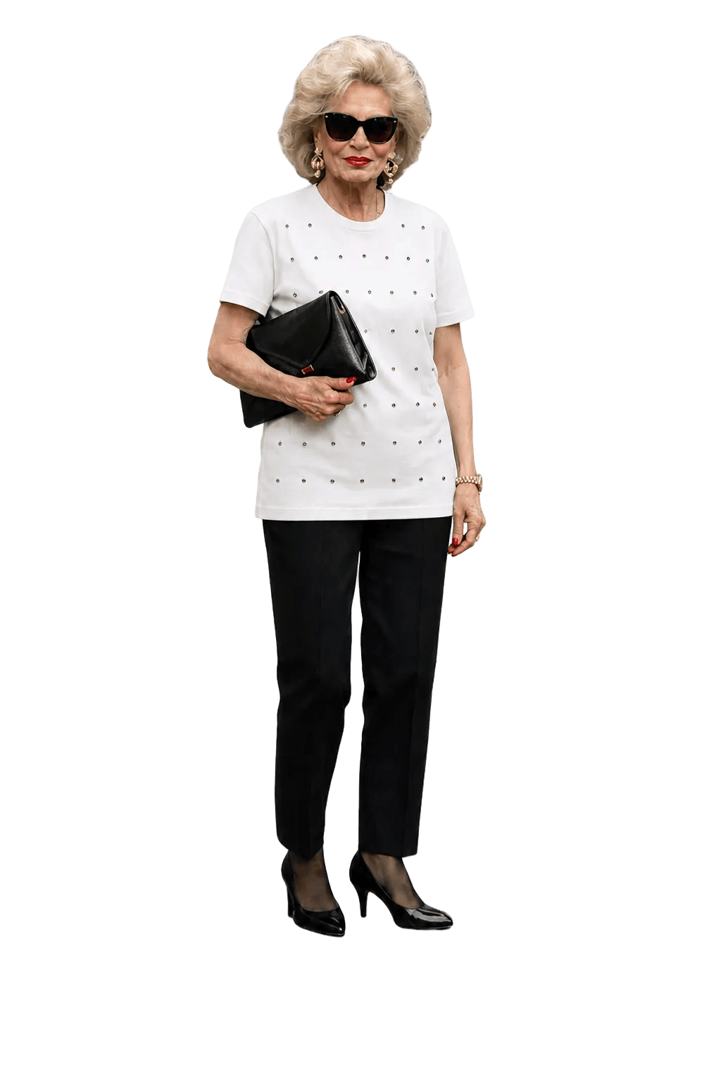 1990s White Cotton T-Shirt - Model