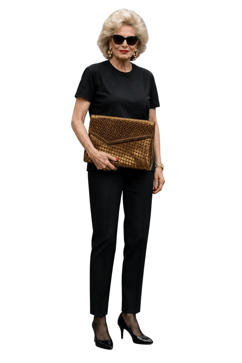 1980s Bronze Leather Bag - Model