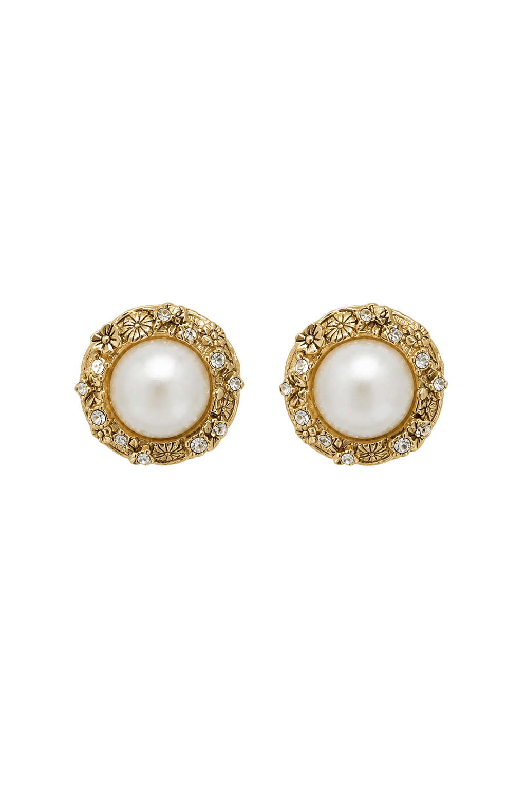 1980s Gold Metal Earrings - Model