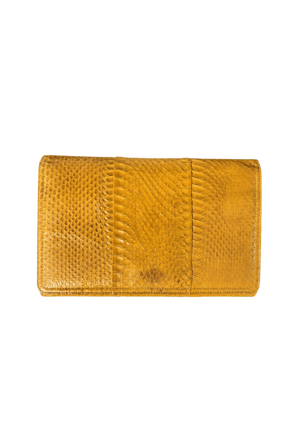 1970s Mustard Yellow Snakeskin Wallet - Model