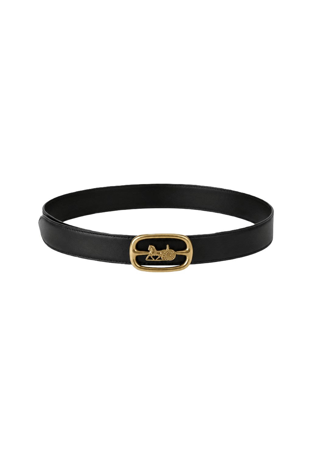 1980s Black Leather Belt - Model