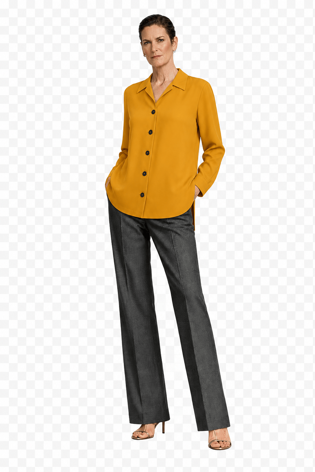1990s Mustard Yellow Synthetic Blend Jacket - Model