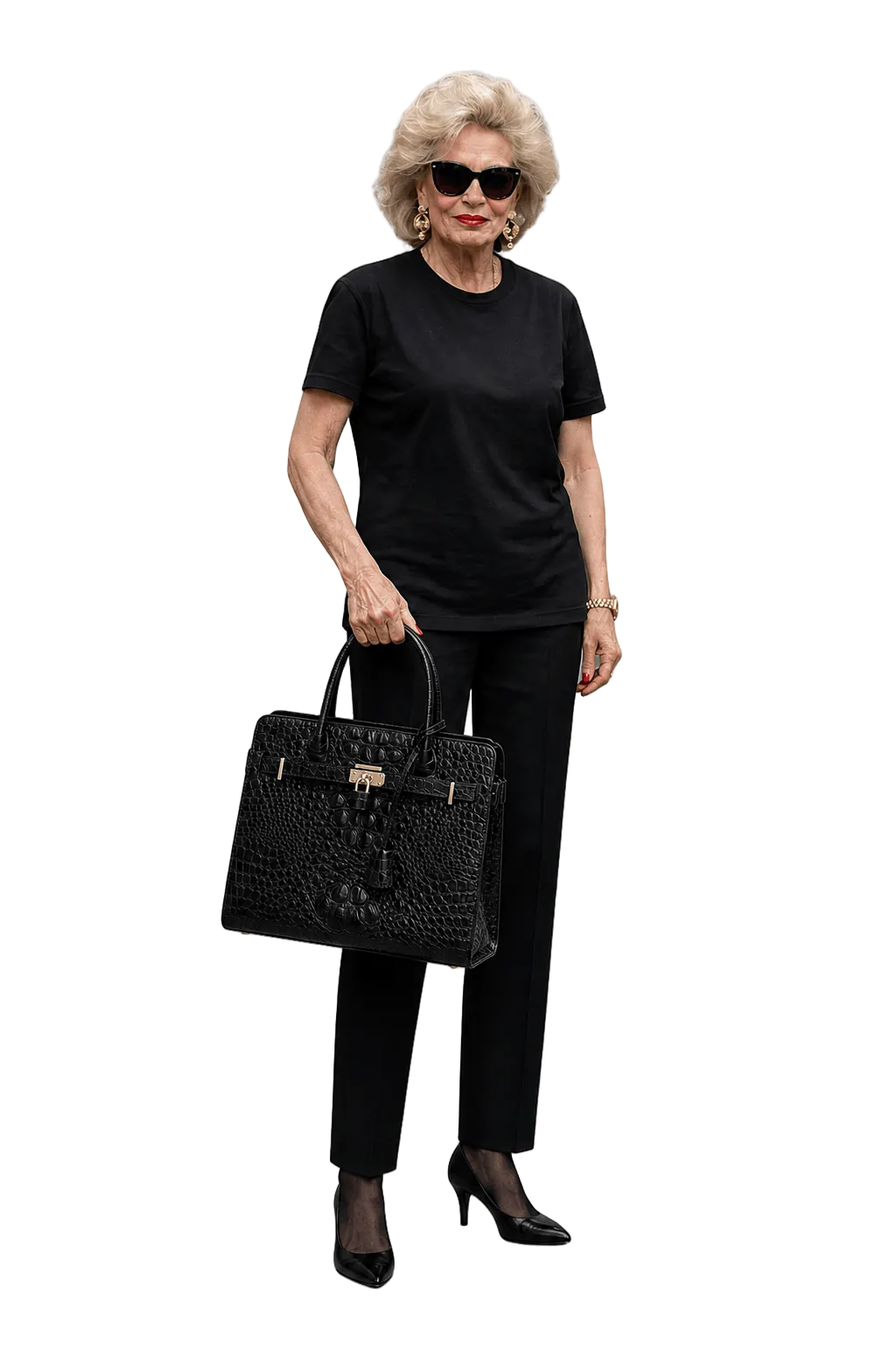 1980s Black Leather Handbag - Model