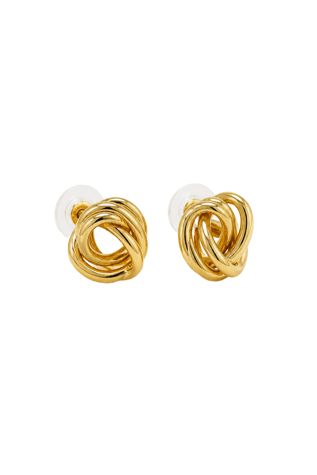 1980s Gold Metal Earrings - Model