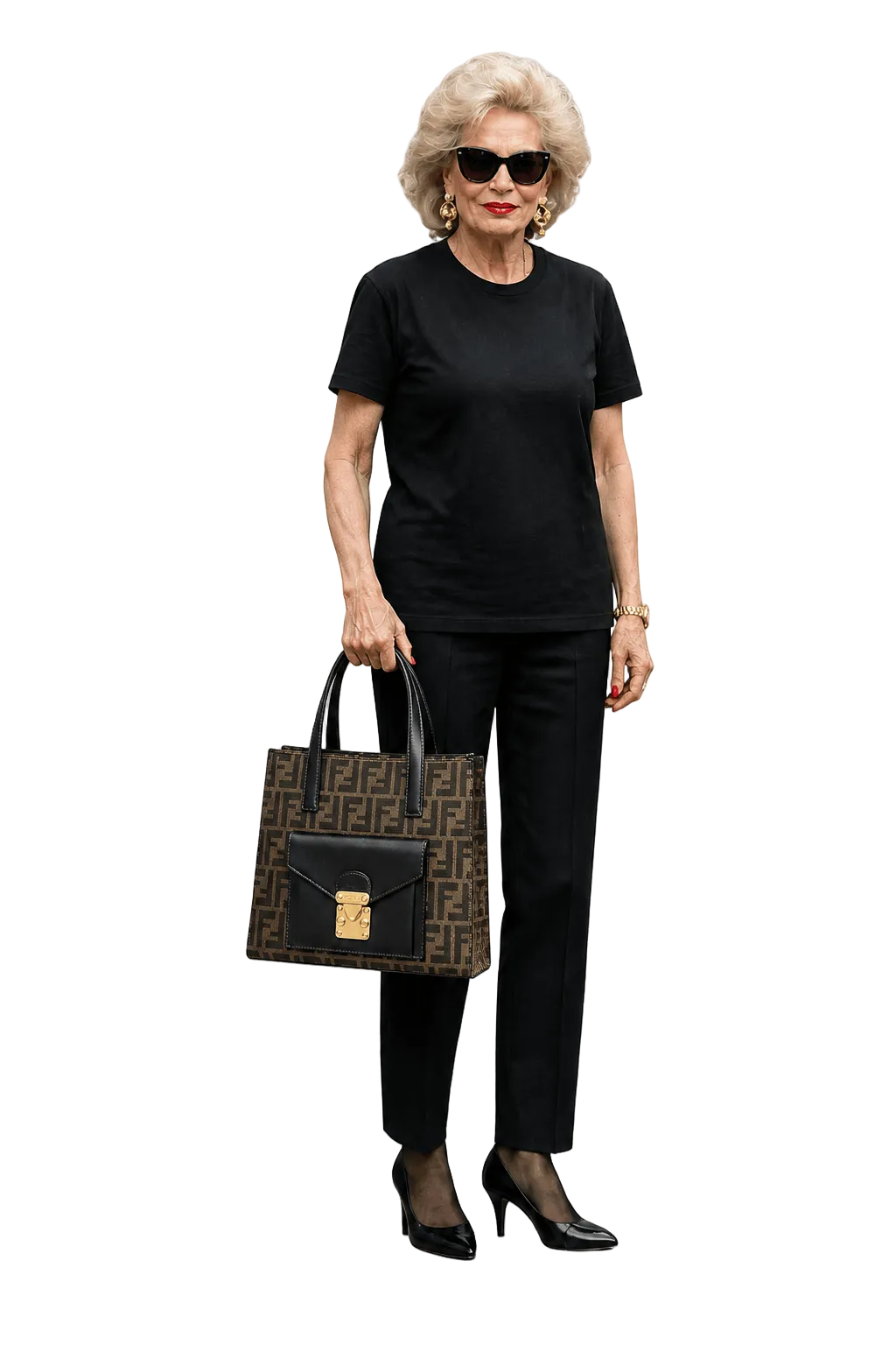 1980s Beige Canvas Bag - Model