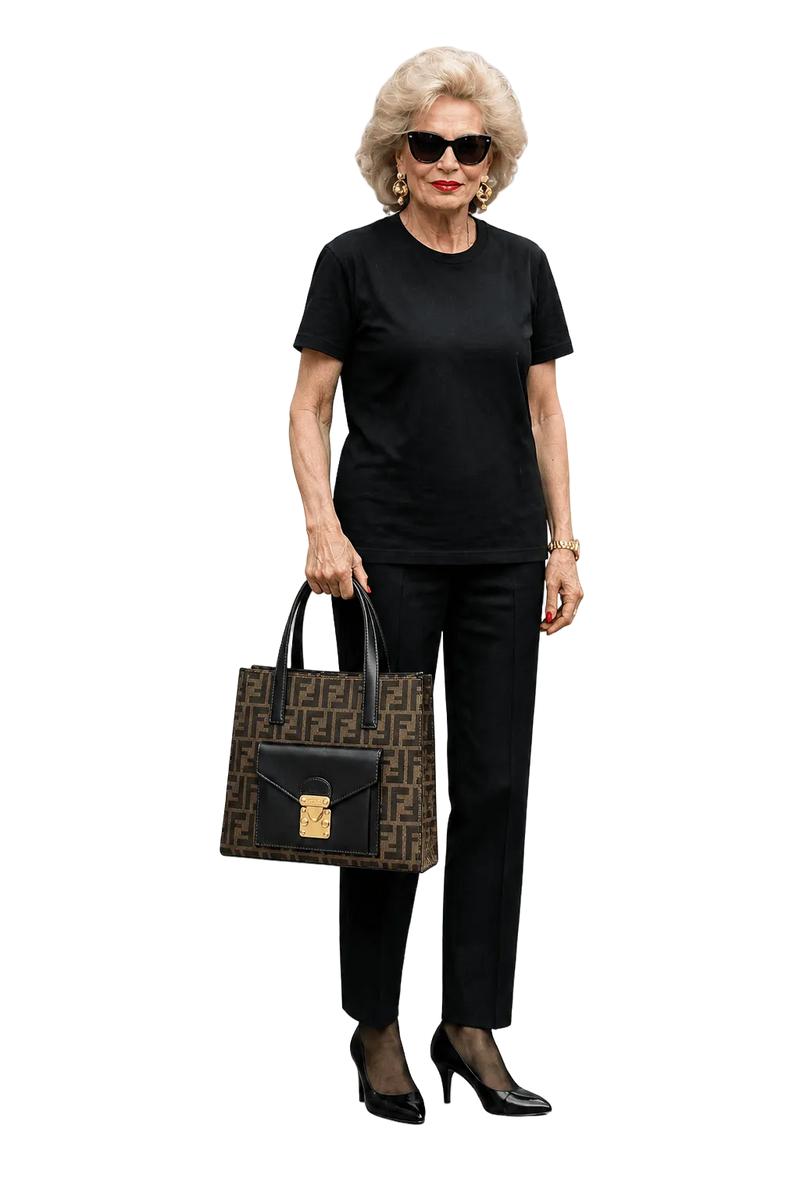 1980s Beige Canvas Bag - Model