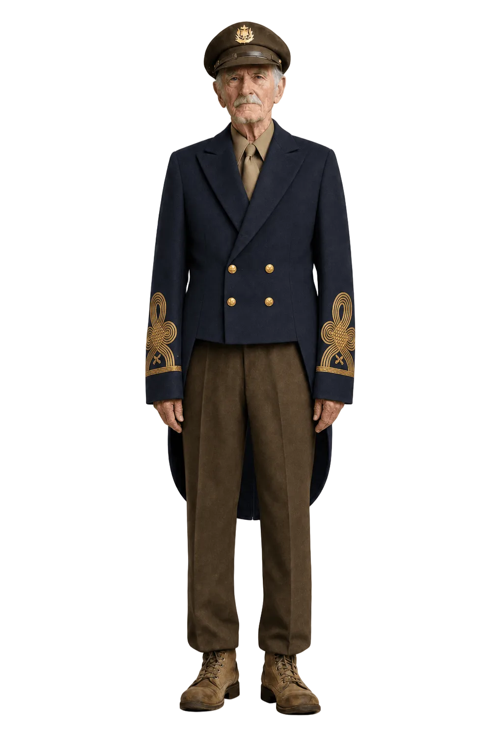 1920s Navy Blue Wool Jacket - Model