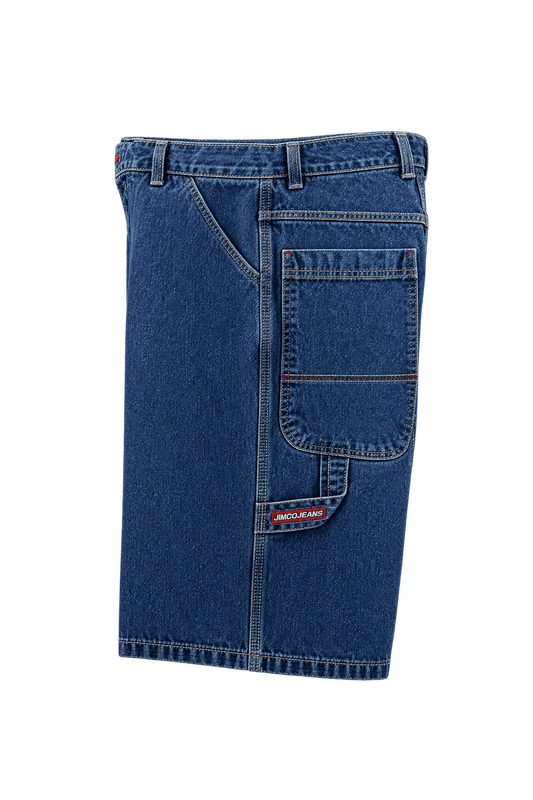 1990s Dark Blue Denim Shorts - Front View