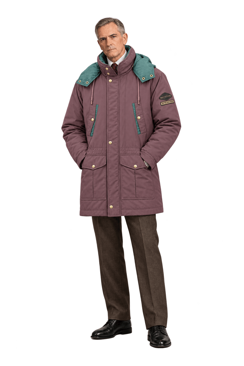 1990s Mauve Nylon Parka - Model