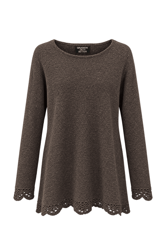 1990s Brown Wool Sweater - Front View
