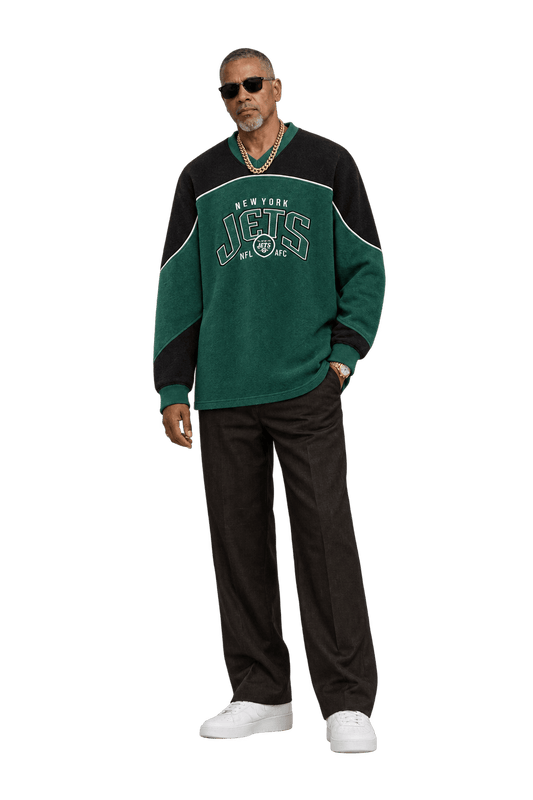 1990s Green Cotton Sweater - Model