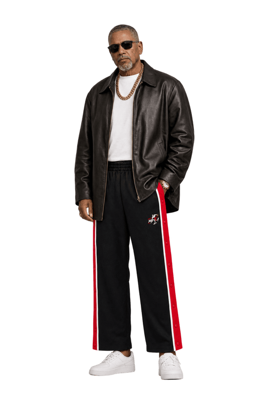 1990s Black Polyester Tracksuits - Model