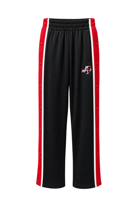 1990s Black Polyester Tracksuits - Front View