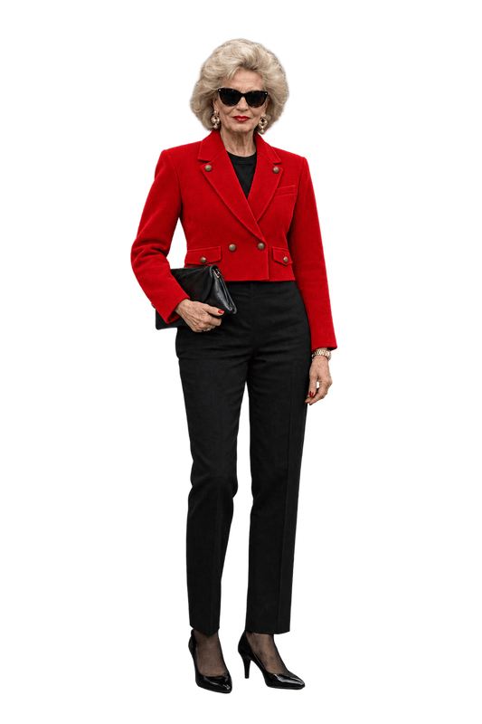 1980s Red Corduroy Jacket - Model