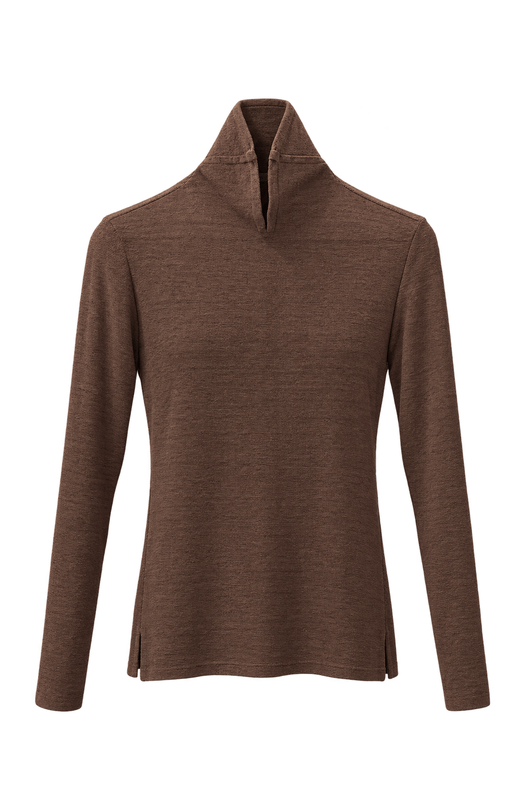 1990s Brown Cotton Blend Sweater - Front View