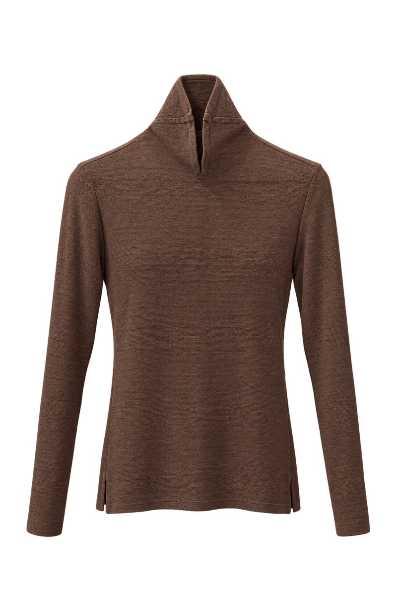 1990s Brown Cotton Blend Sweater - Front View