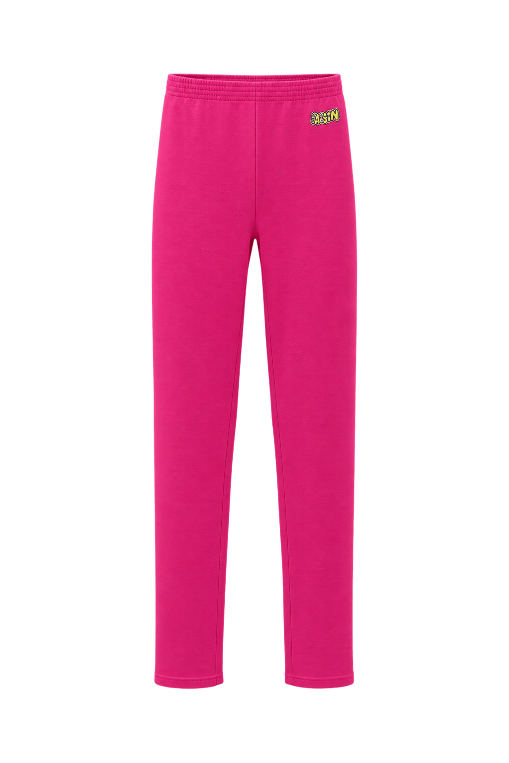 1980s Bright Pink Cotton Blend Pants - Front View