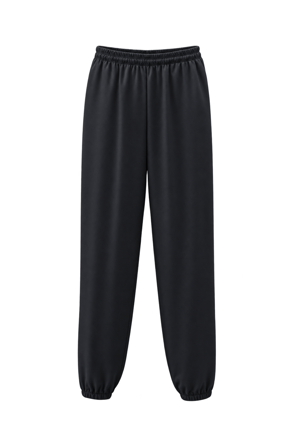 1980s Black Polyester Blend Pants - Front View