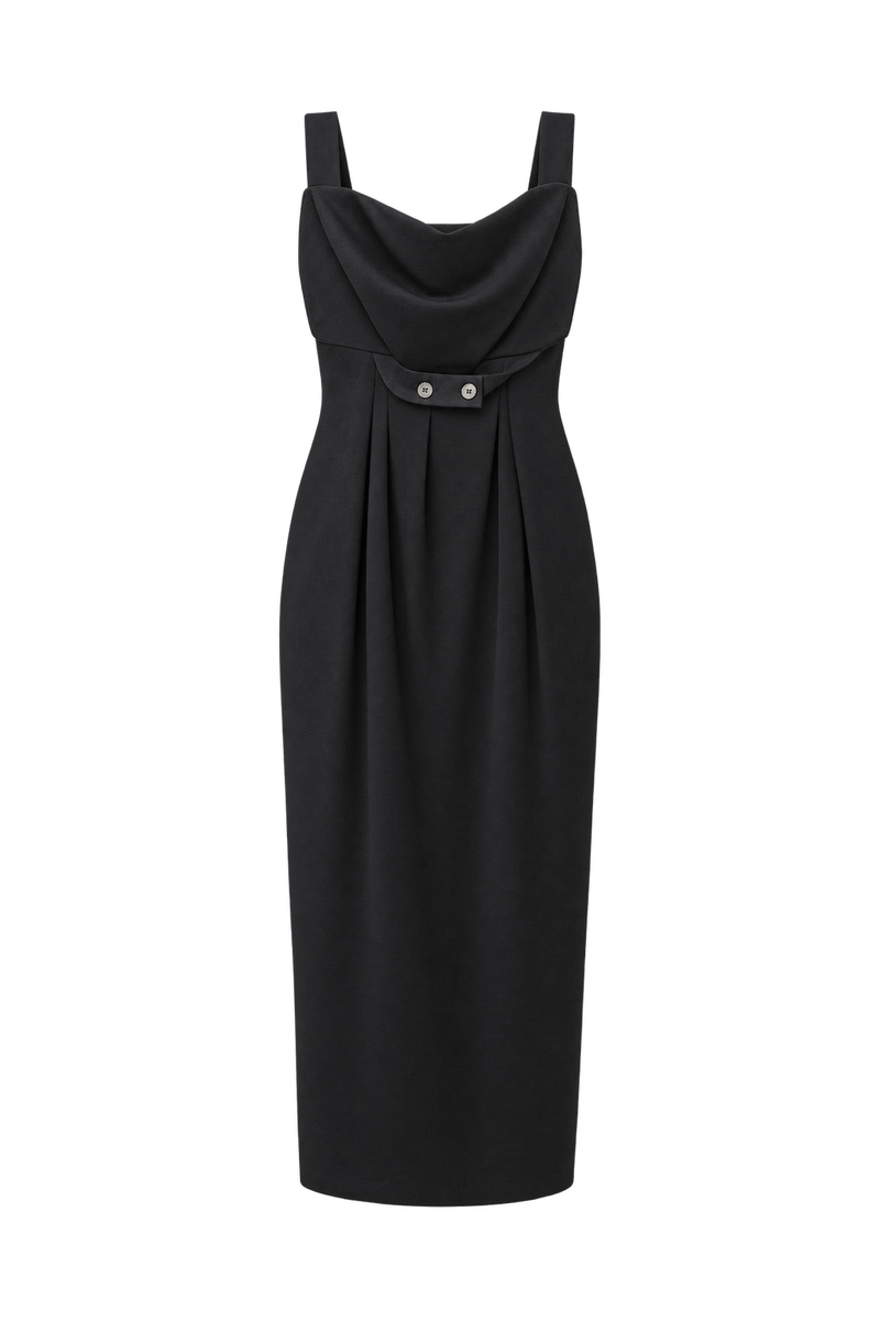 1980s Black Unknown Skirt - Front View