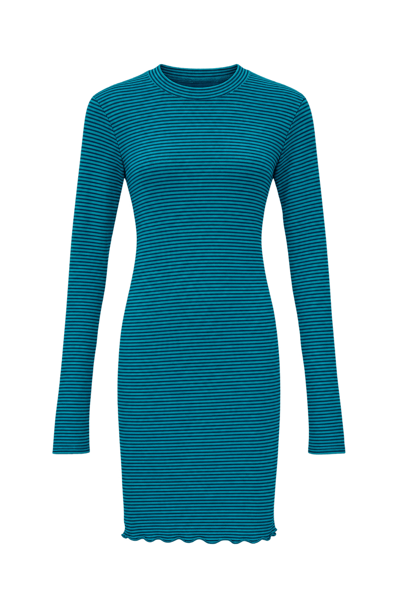 1990s Teal Cotton Blend Sweater - Front View