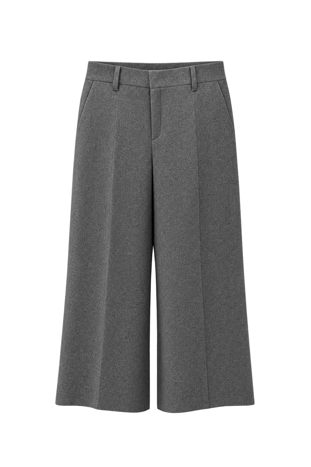 1990s Grey Wool Blend Trousers - Front View