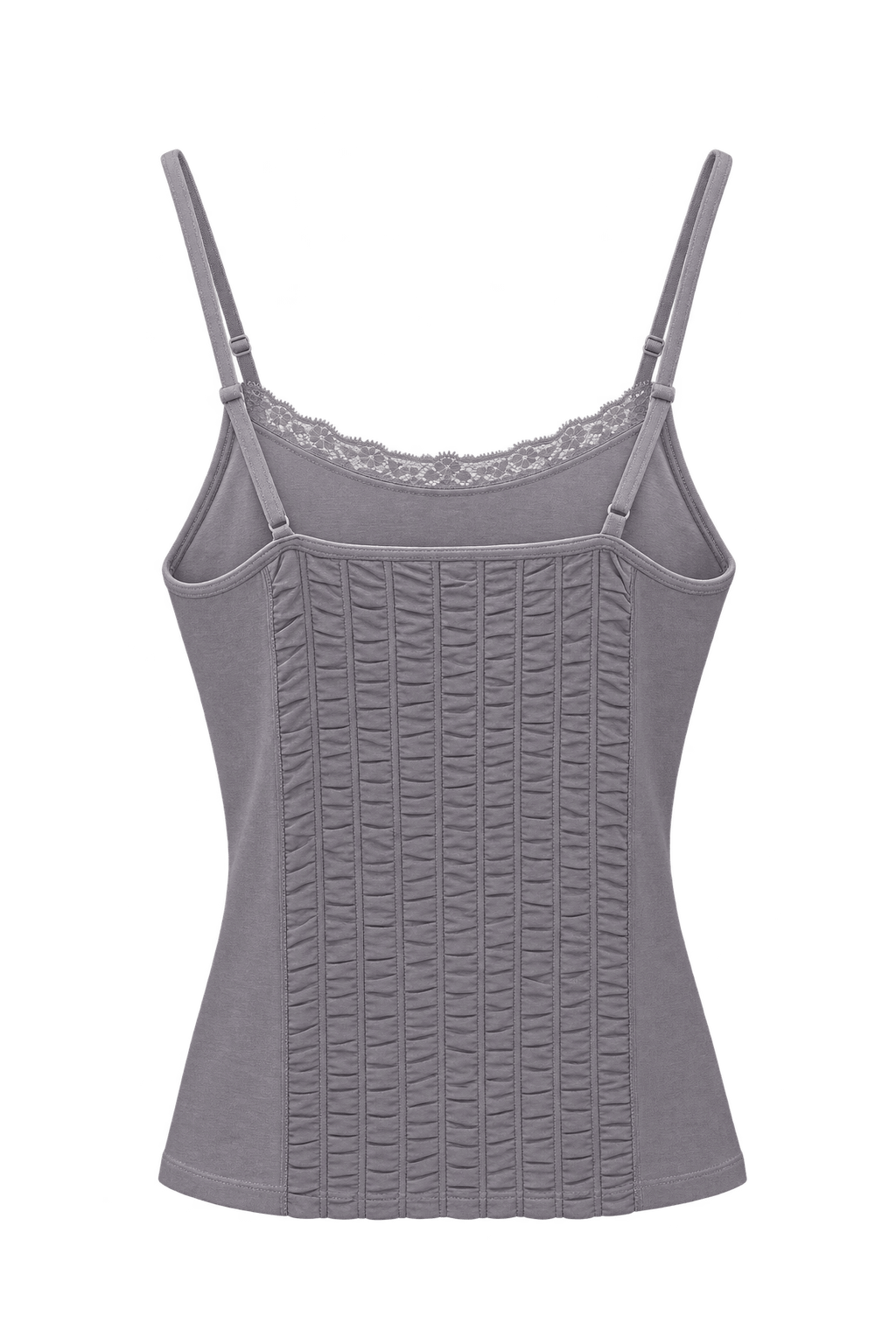 1990s Gray Cotton Blend Tank Top - Front View