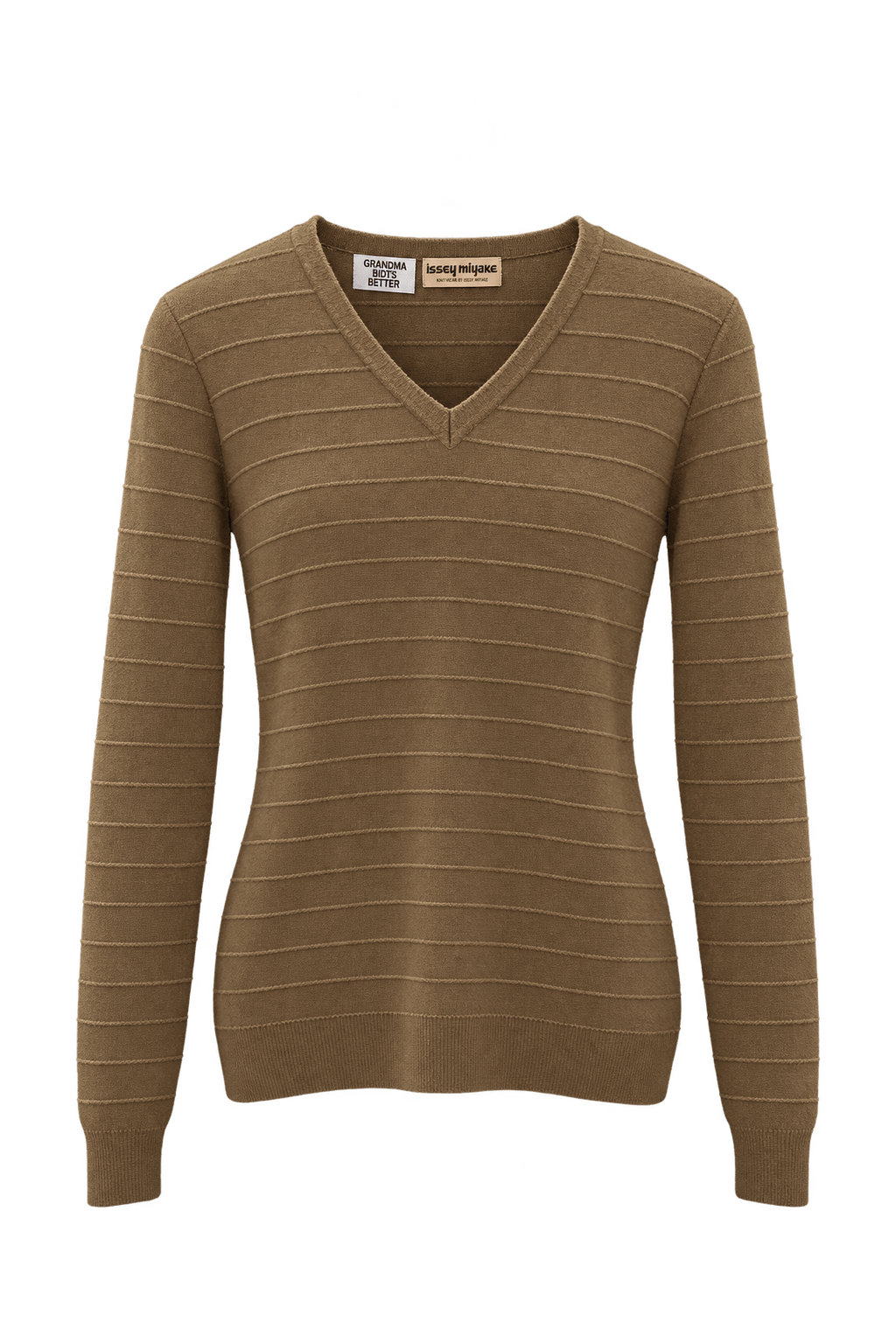 1980s Brown Wool Sweater - Front View